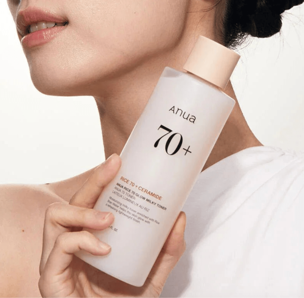 Anua - Rice 70 Glow Milky Toner - Tonik Nawilżający Ryżowy - 40ml - GLOW+CARE