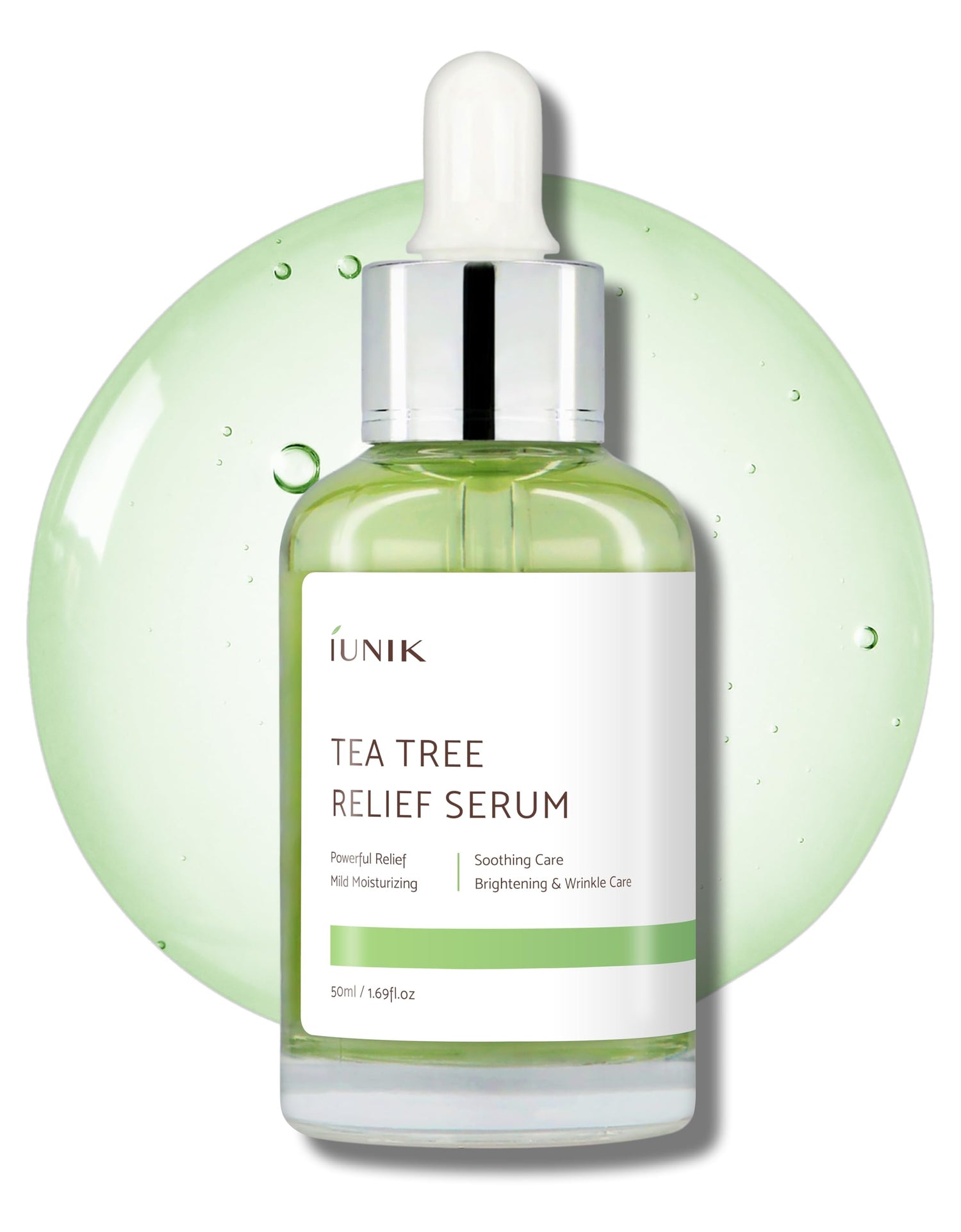 iUNIK - Tea Tree Relief Serum - Serum Dla Cery Problematycznej z Wodą z Drzewa Herbacianego - 50ml - GLOW+CARE