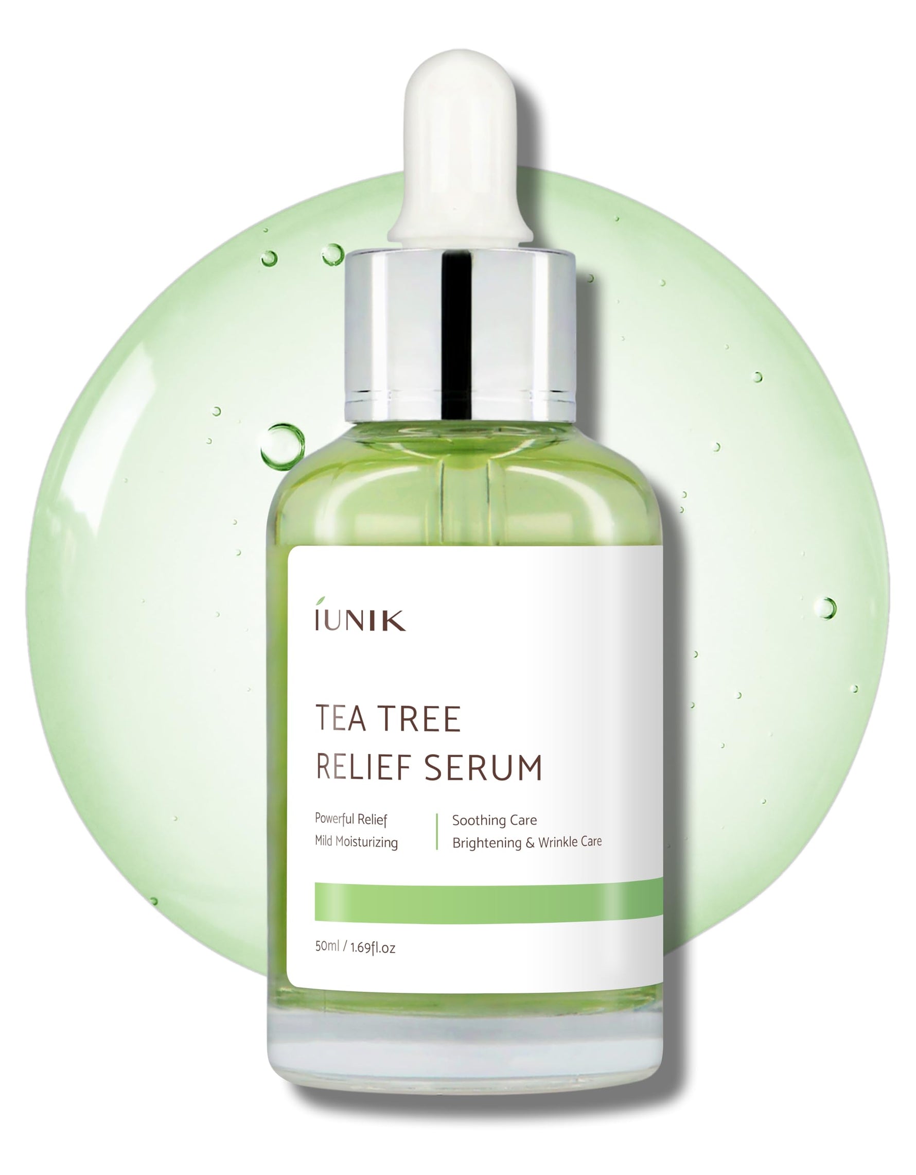 iUNIK - Tea Tree Relief Serum - Serum Dla Cery Problematycznej z Wodą z Drzewa Herbacianego - 50ml - GLOW+CARE