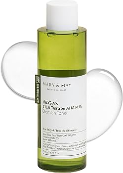 Mary&May - Vegan CICA Tea Tree AHA PHA Toner - Wegański Tonik z Kwasami - 200 ml - GLOW+CARE
