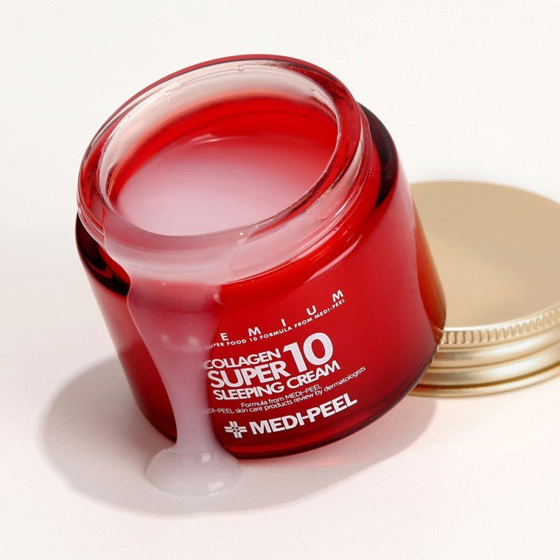 Medi - Peel - Collagen Super10 Sleeping Cream - Odmładzający kolagenowy krem do twarzy na noc - 70ml - GLOW+CARE