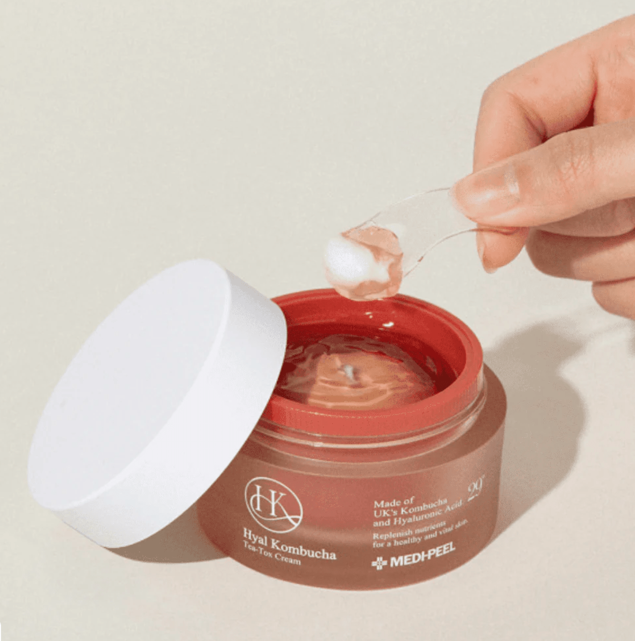 Medi - Peel - Hyal Kombucha Tea - Nawilżający - regenerujący krem do twarzy - 50 ml - GLOW+CARE