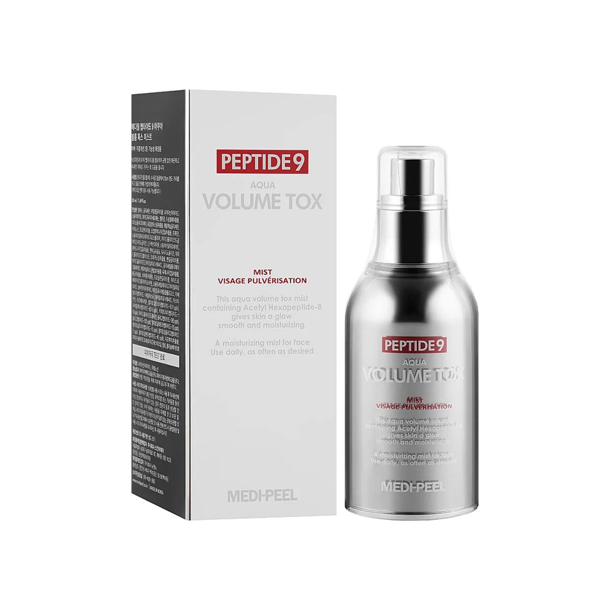 Medi - Peel - Peptide 9 Aqua Volume Tox Mist Pro - Nawilżająca Mgiełka z 9 Peptydami - 50ml - GLOW+CARE