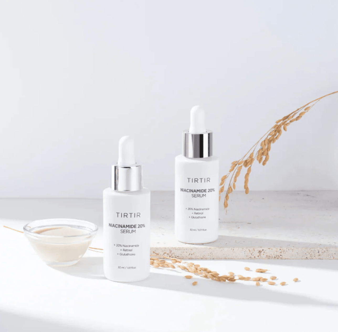 TIRTIR - Niacinamide 20% Serum - Rozjaśniająco - Ujędrniające Serum do Twarzy z Niacynamidem i Retinolem - 30ml - GLOW+CARE